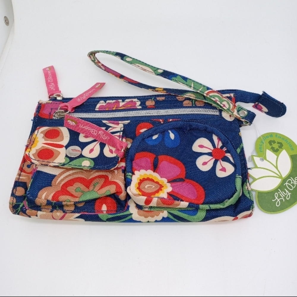 New WT Lily Bloom Karma Bloom Colored Wallet Clutch Purse Recycled Materials